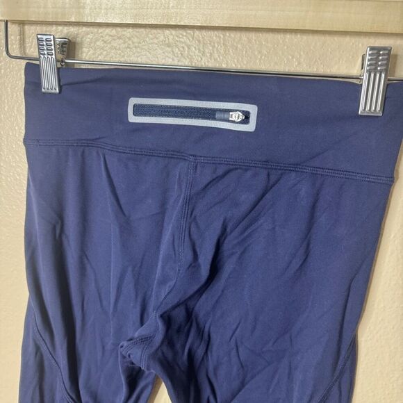 Tory Burch Tory Sport Leggings Women's SP Navy Blue Performance Yoga Gym - Picture 4 of 7